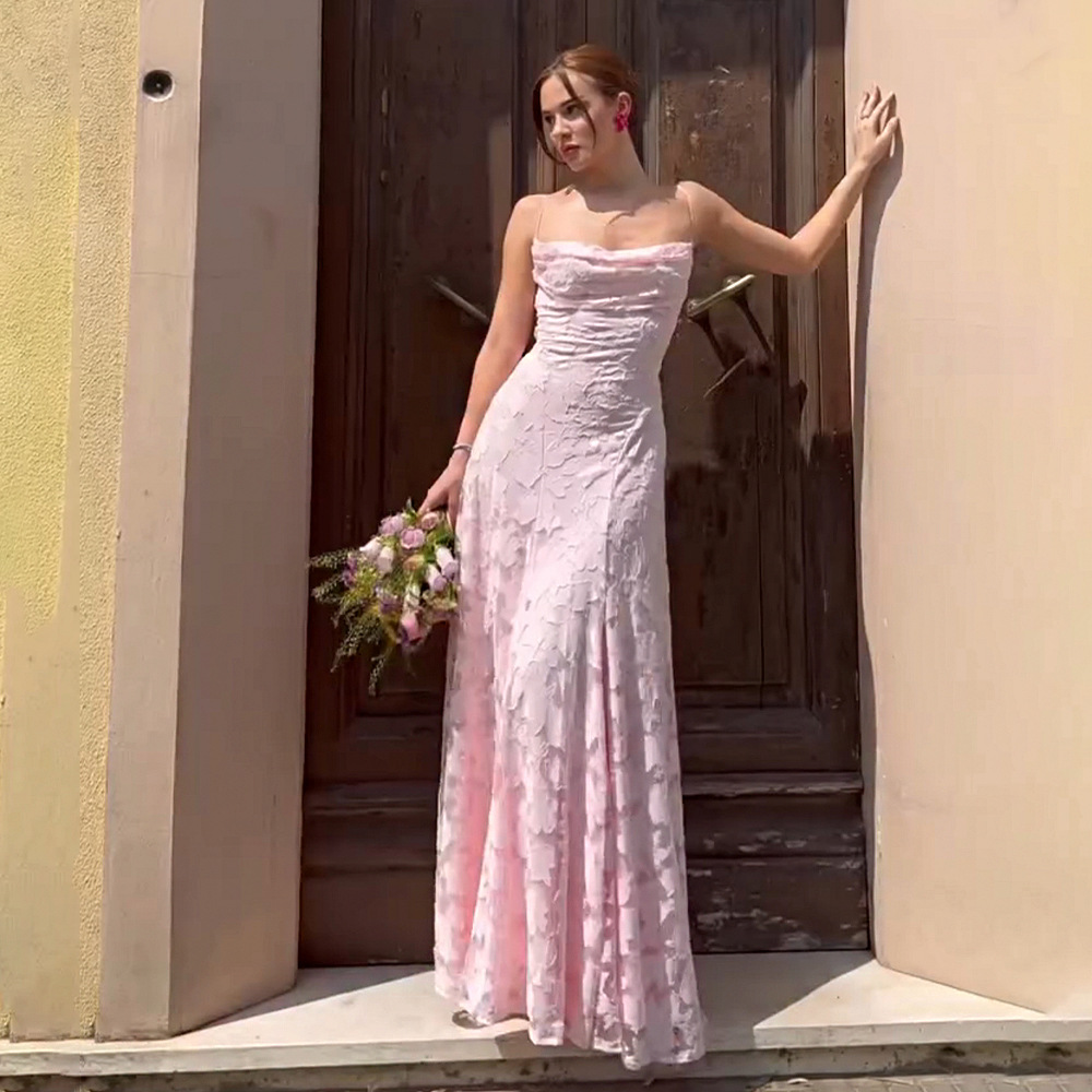 Floral Lace Strap Maxi Dress