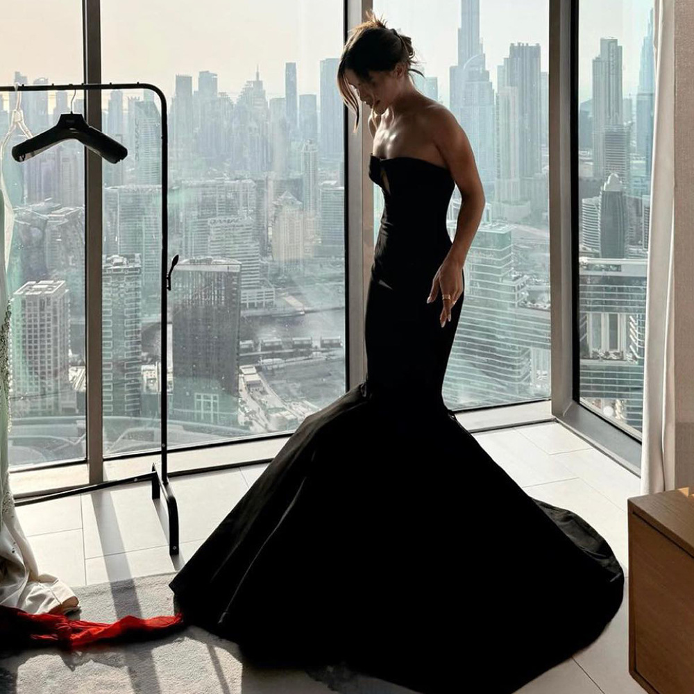 Strapless Mermaid Evening Gown