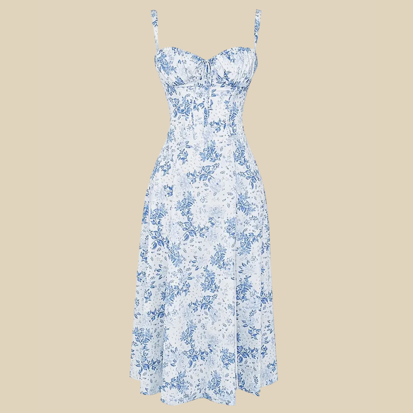 Floral Corset Midi Dress