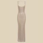 Crisscross Open Back Maxi Dress