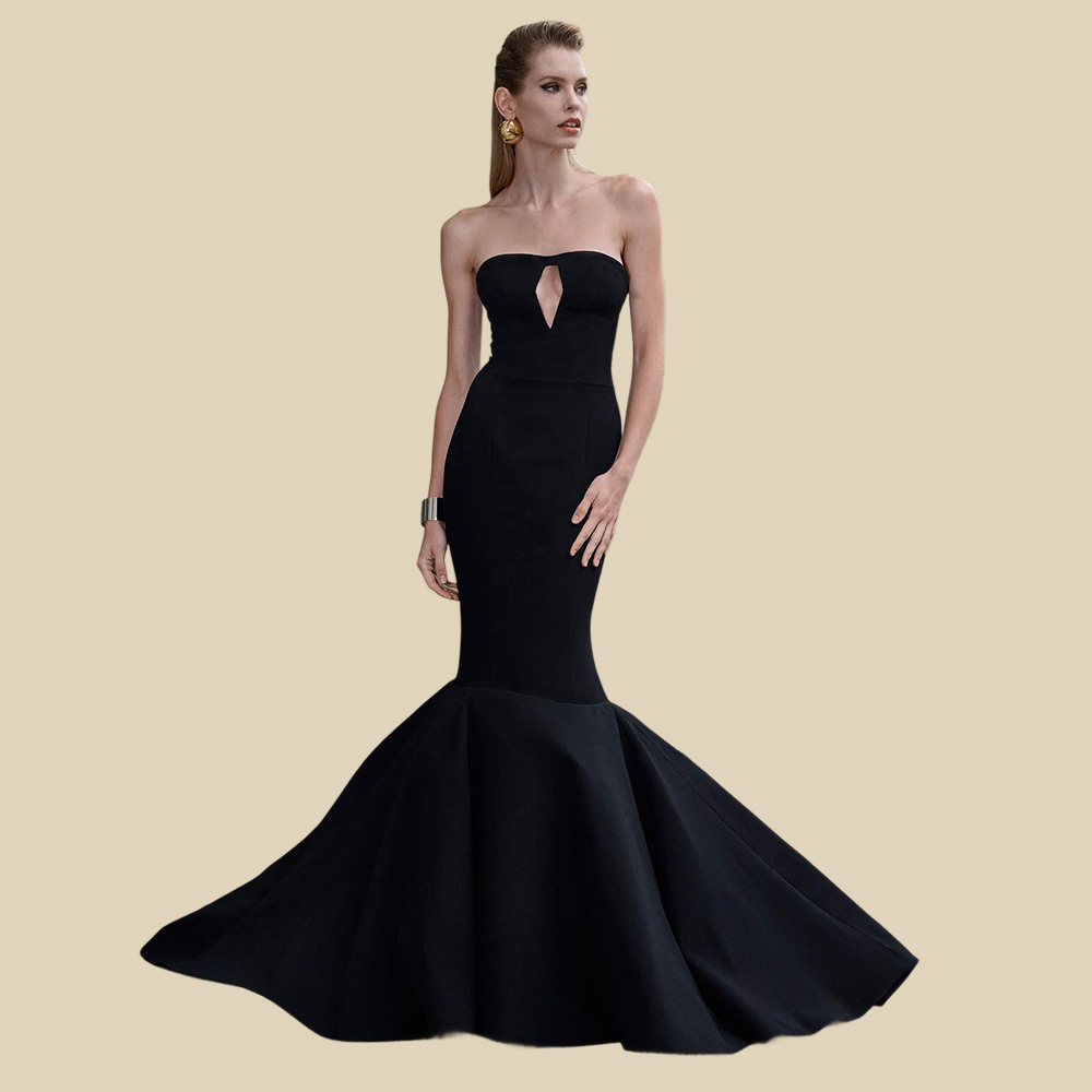 Strapless Mermaid Evening Gown