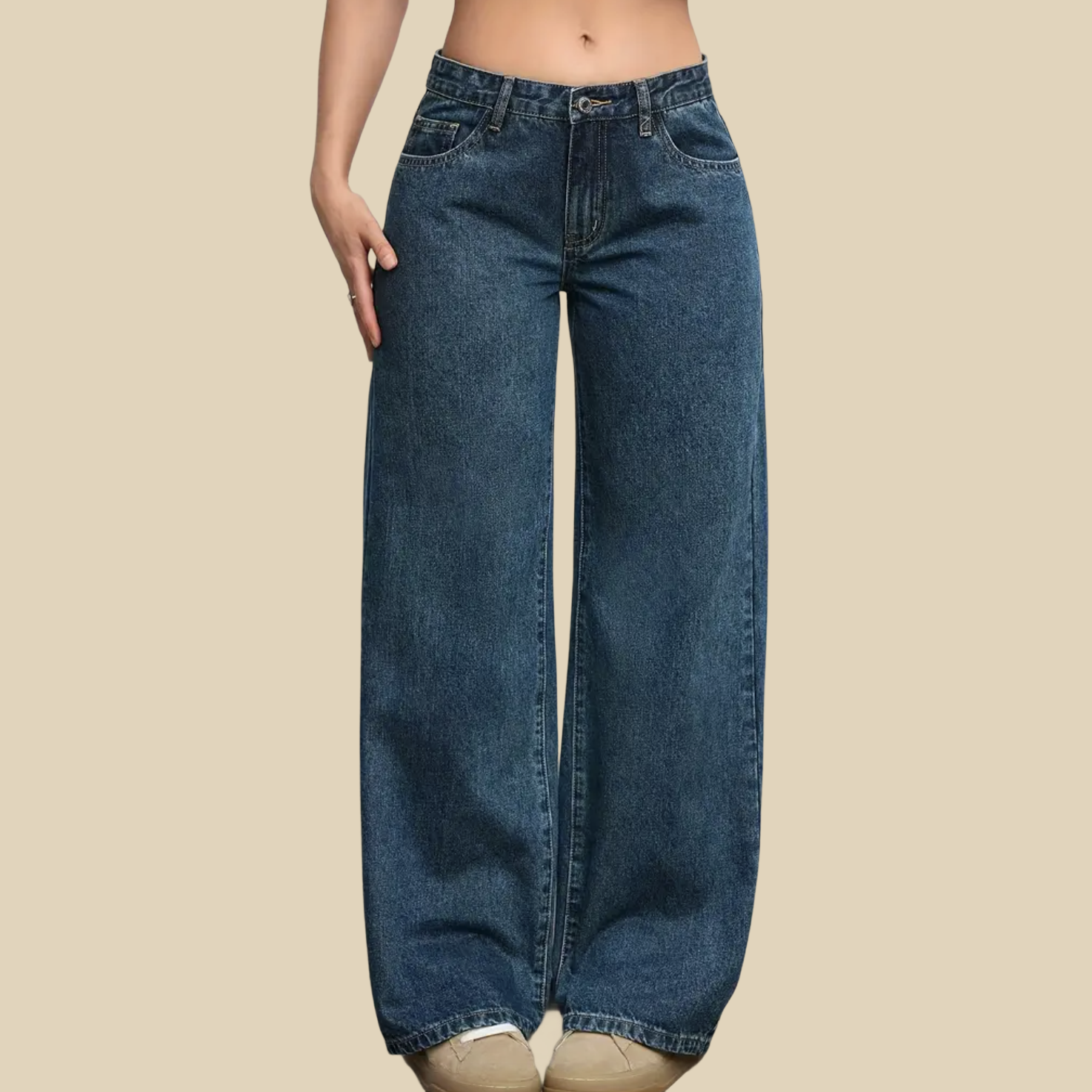 Wide-Leg High-Waist Jeans