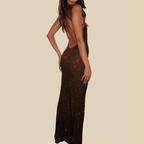 Crisscross Open Back Maxi Dress