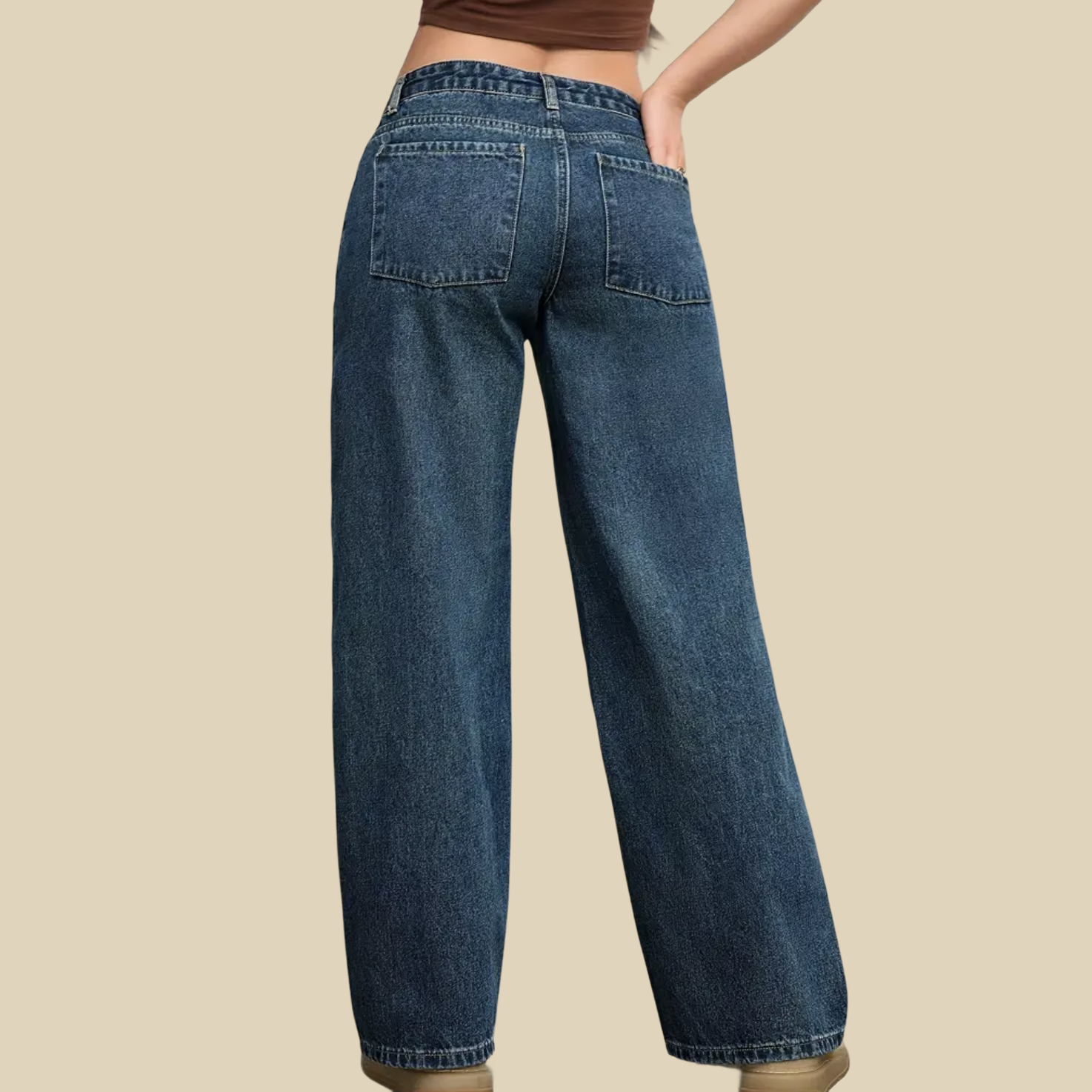 Wide-Leg High-Waist Jeans