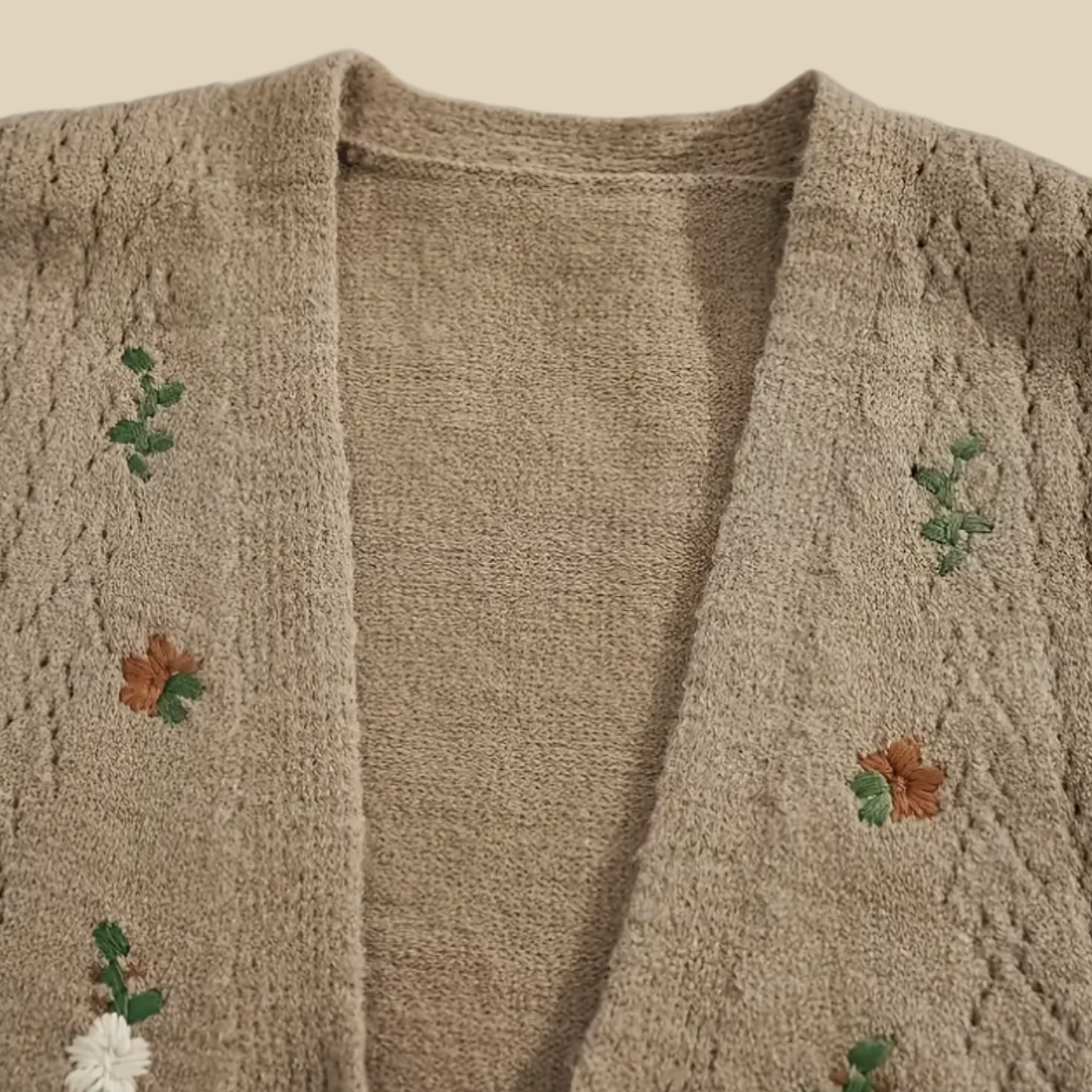Floral Embroidered Sweater Vest