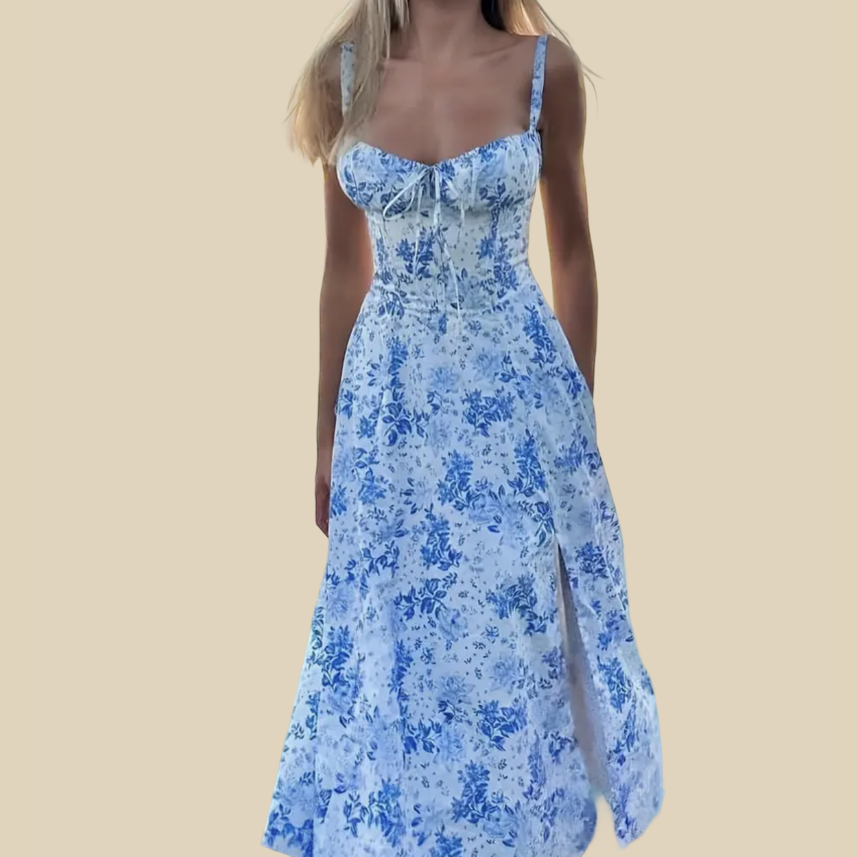 Floral Corset Midi Dress