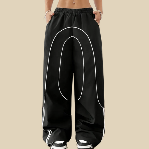 Arc Line Wide-Leg Pants