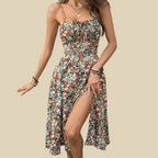 Strapped Dress with Side Slit