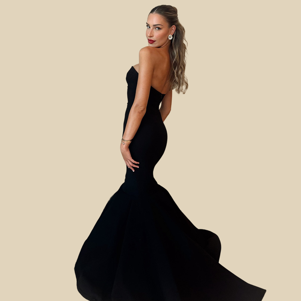 Strapless Mermaid Evening Gown