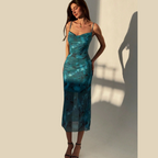 Satin Water Midi Dress