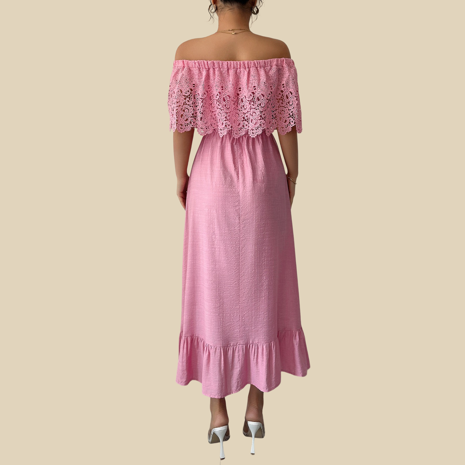Off-Shoulder Lace Dress