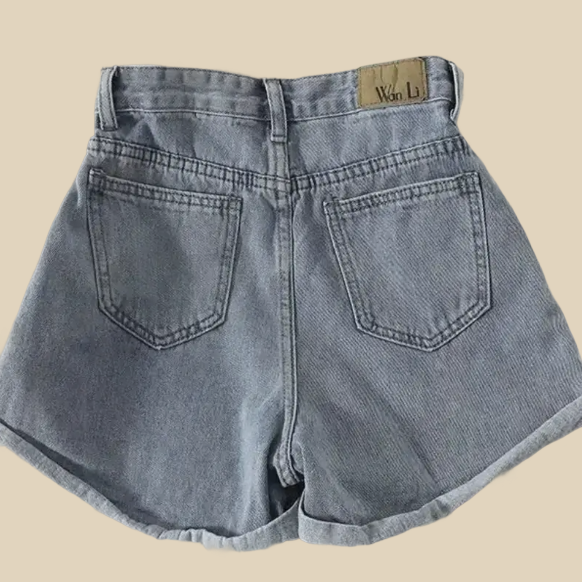 High-Waist Relaxed Denim Shorts