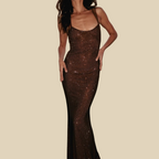 Crisscross Open Back Maxi Dress