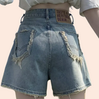 High-Waisted Denim Shorts