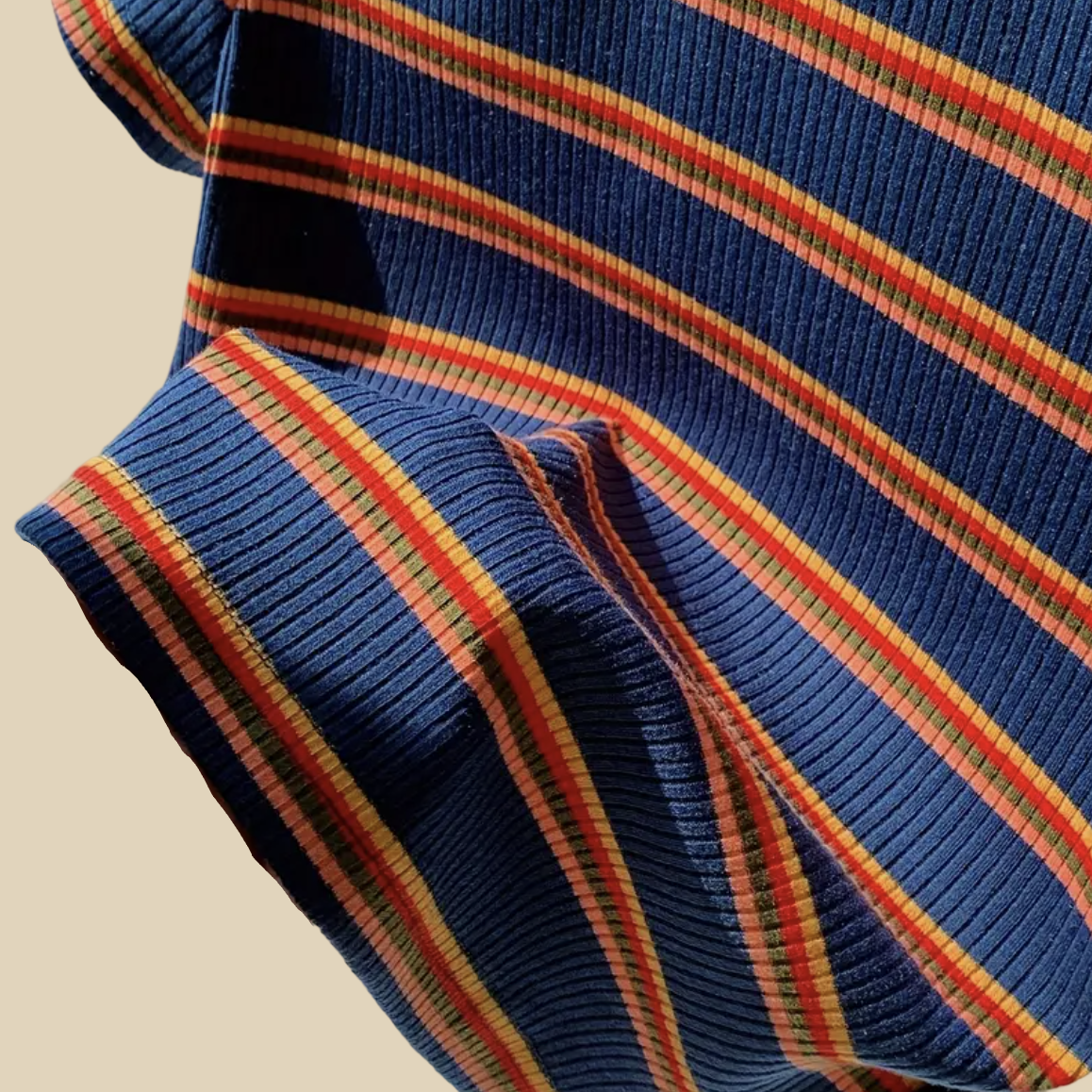 Striped Ribbed Tee