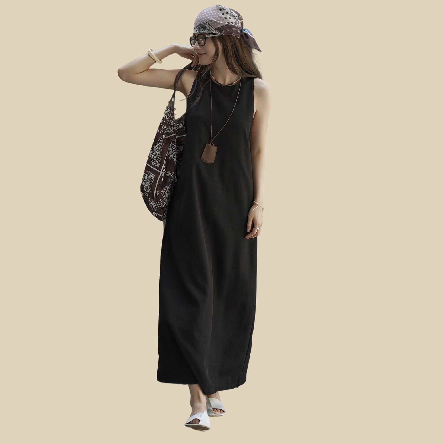 Open Back Maxi Dress