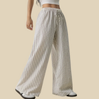 Striped Wide-Leg Casual Pants