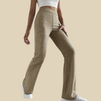 Ribbed Flare Knit Pants
