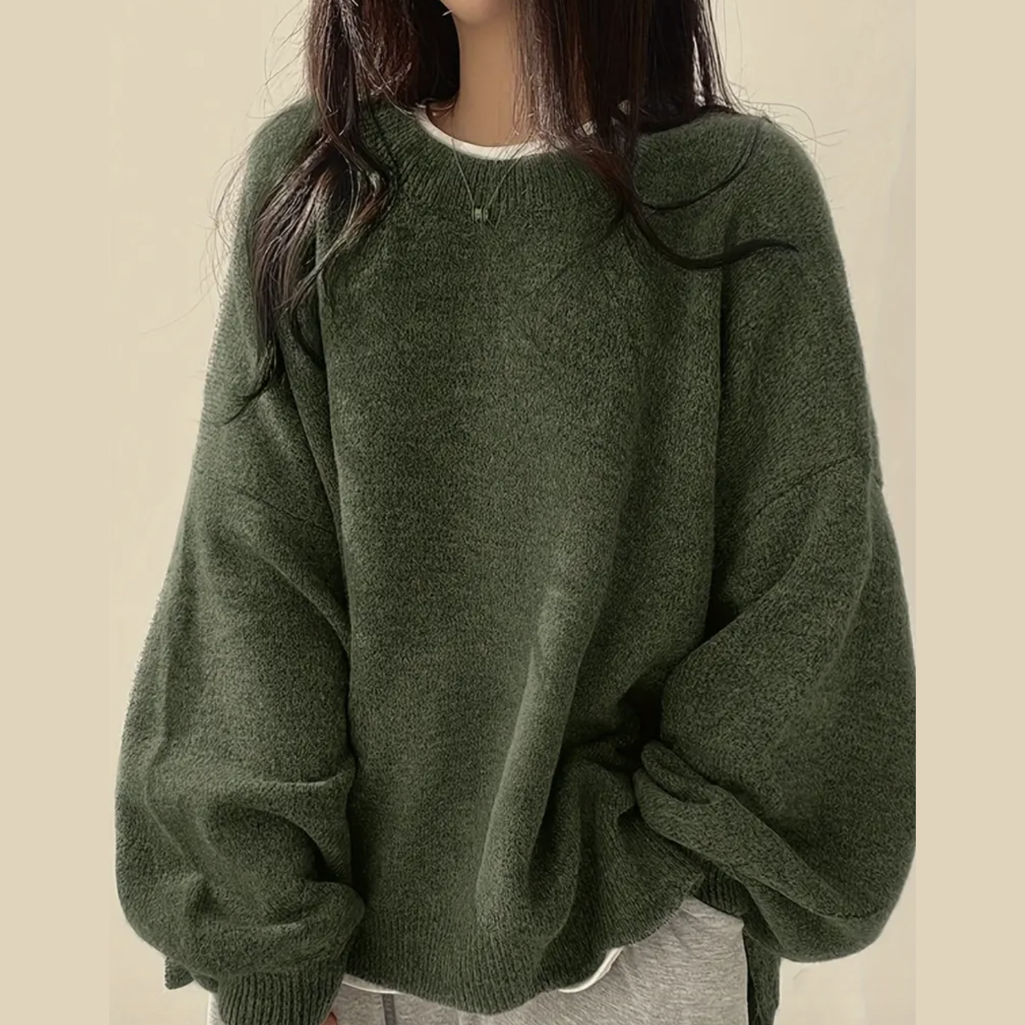 Plush-Knit Oversize Sweater
