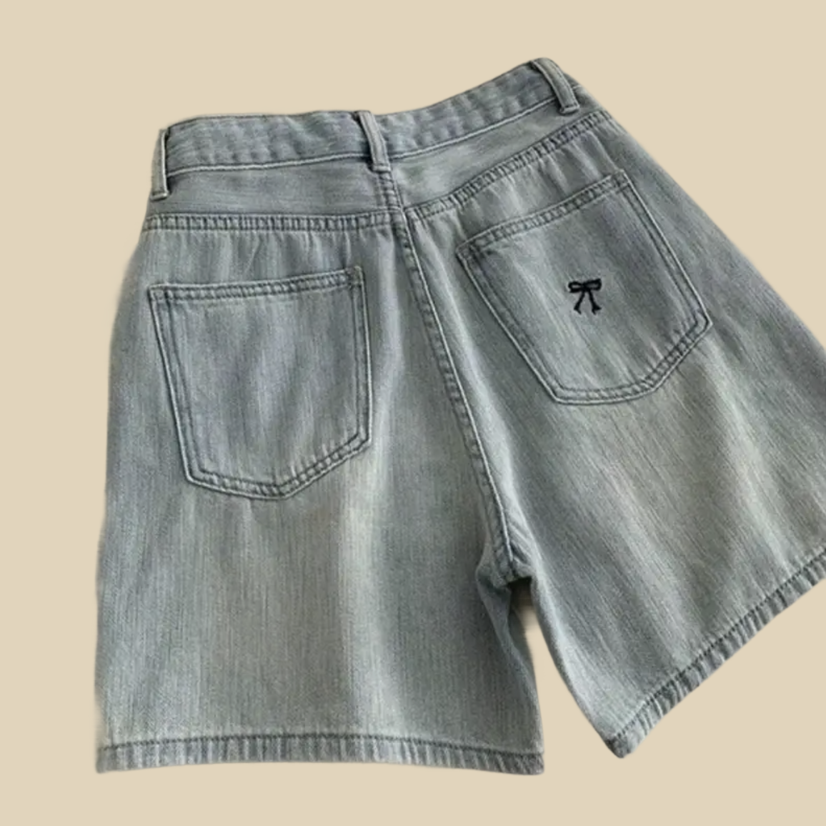 High-Waist Denim Shorts