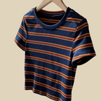 Striped Ribbed Tee
