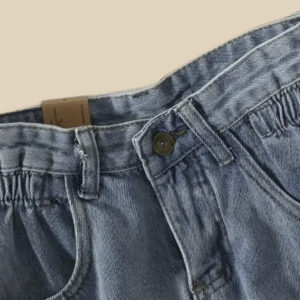High-Waist Relaxed Denim Shorts
