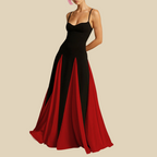 Two-Tone Spaghetti Strap Evening Gown