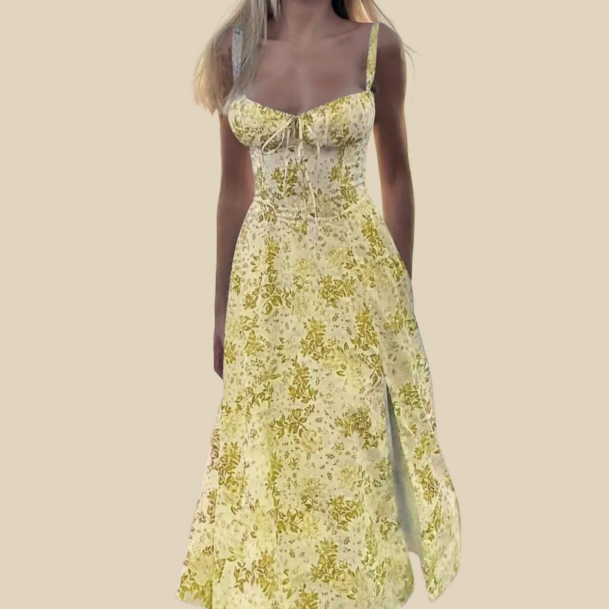Floral Corset Midi Dress