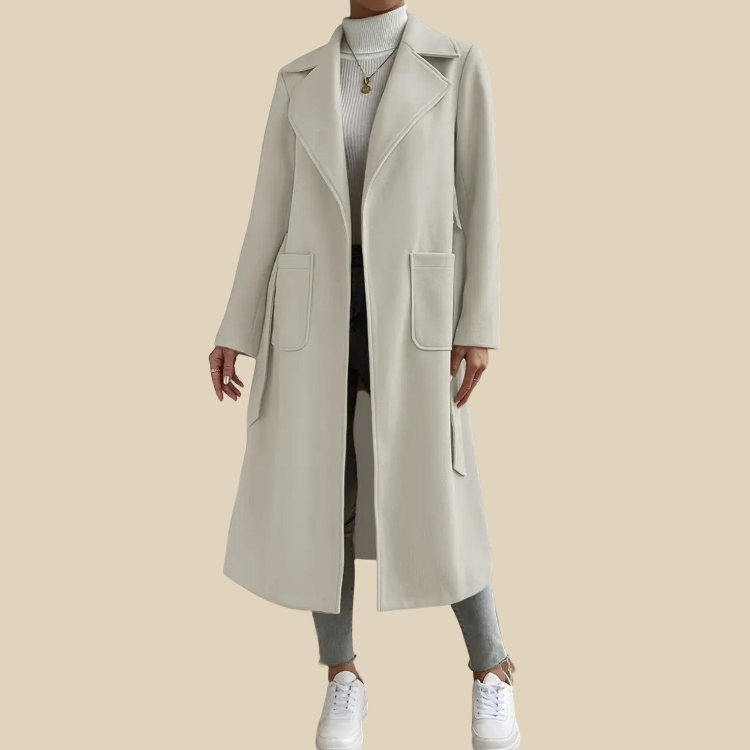 Longline Wool-Blend Coat
