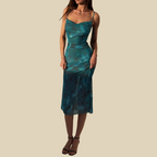 Satin Water Midi Dress